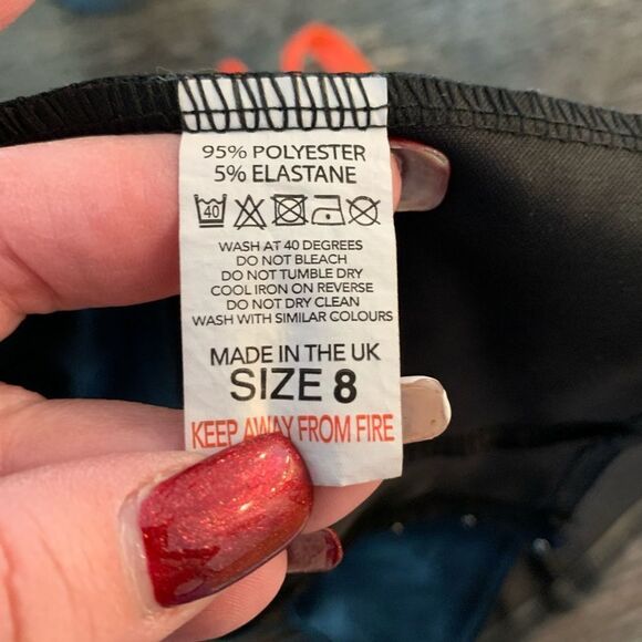 Veggie Leather Black Bustier sz UK 8 US 4 EUC - Picture 2 of 3